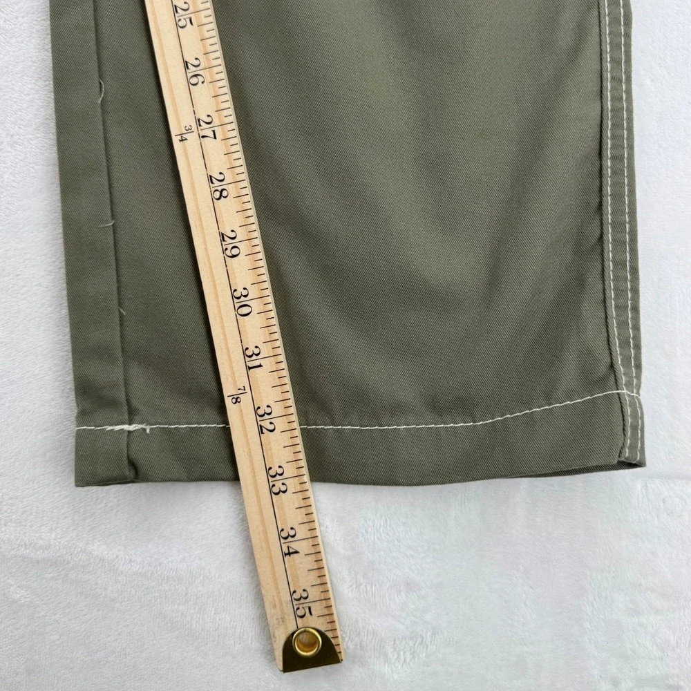 True Religion Cargo Pants Mens 36 Green New Contrast Stitch Horseshoe 700820